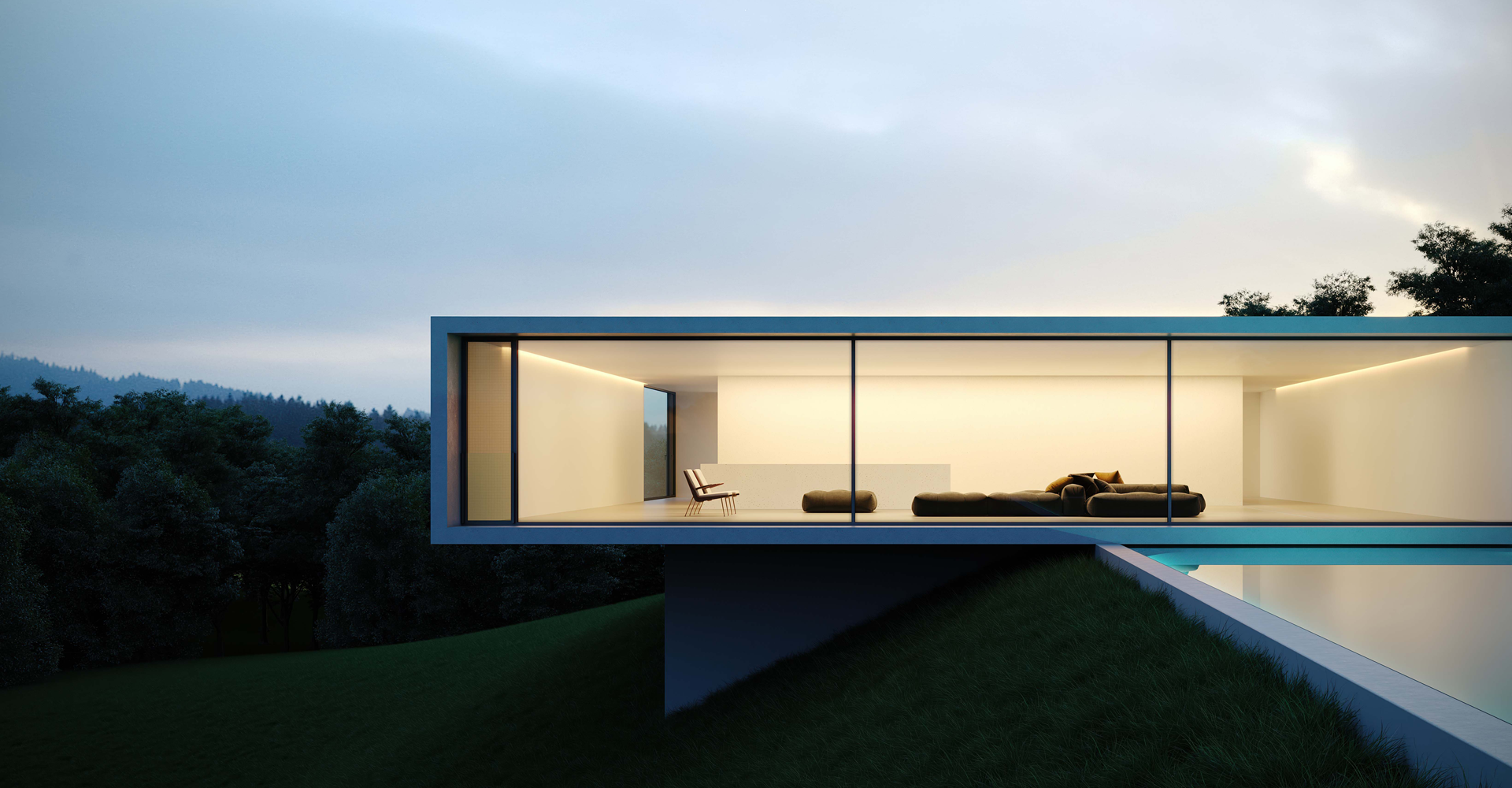 Aerial view of a luxury villa built with George Group one-stop building material solutions