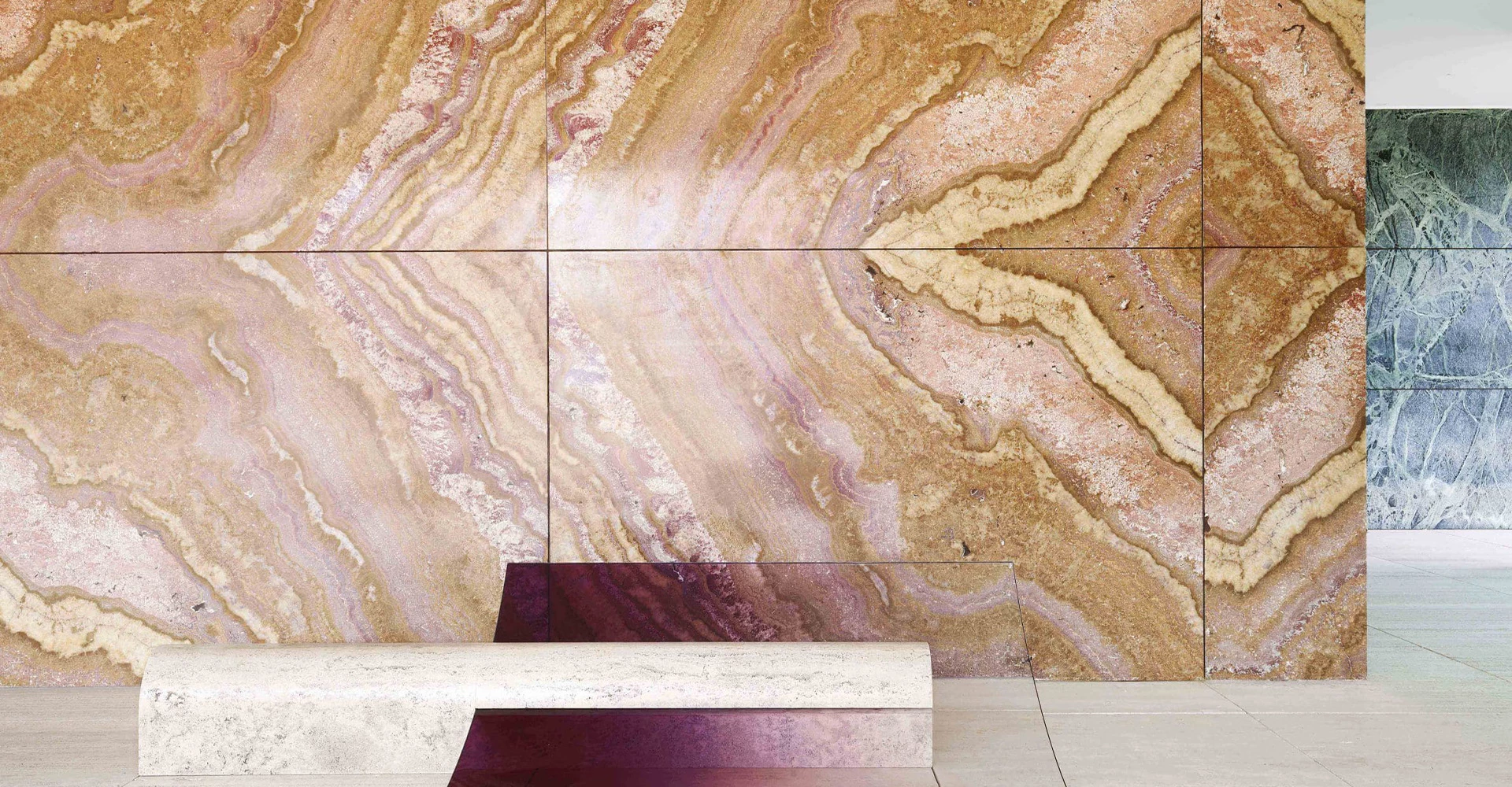 Premium natural marble and granite stone slabs for commercial real estate flooring.
