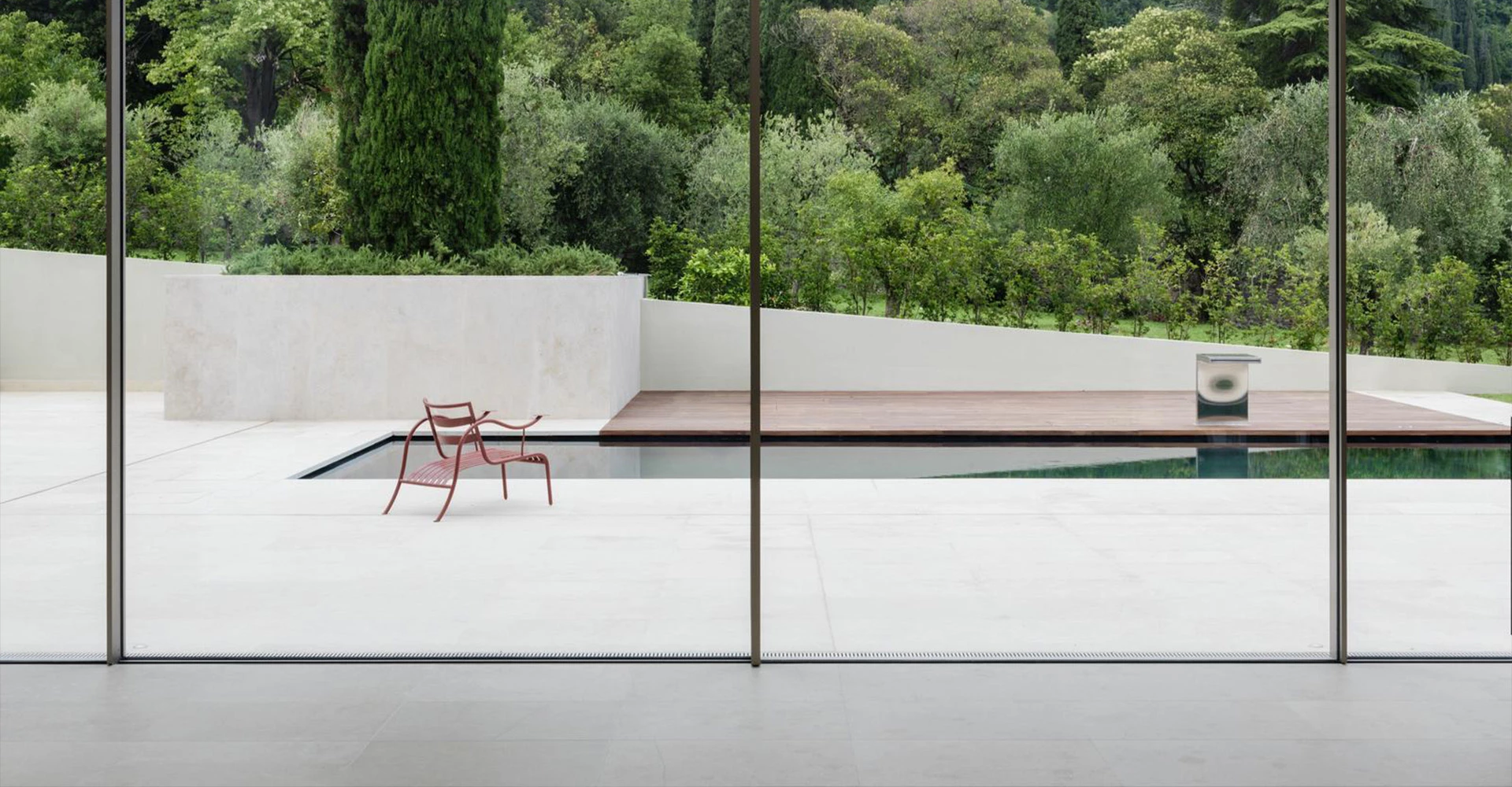 Thermal break aluminum windows and sliding doors for multi-story residences.