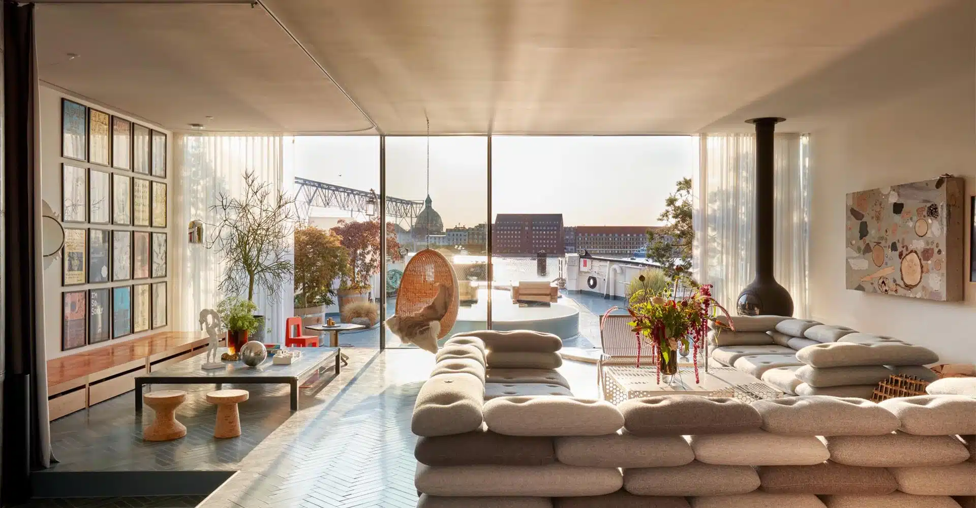 Commercial glass curtain wall systems and heavy-duty doors for hotel projects.