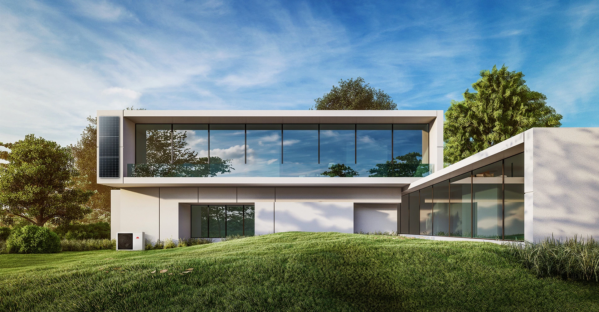 Aerial view of a luxury villa built with George Group one-stop building material solutions