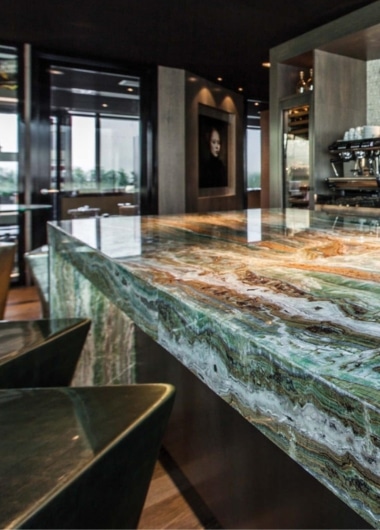 Exotic luxury marble slabs for high-end wall cladding and countertops.